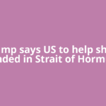 Trump says US to help ships stranded in Strait of Hormuz as