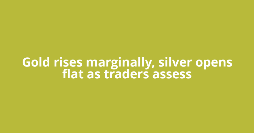 Gold rises marginally, silver opens flat as traders assess
