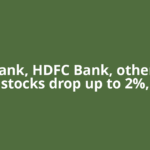 Axis Bank, HDFC Bank, other bank stocks drop up to 2%,