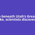 Deep beneath Utah’s Great Salt Lake, scientists discovered