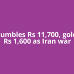 Silver tumbles Rs 11,700, gold down Rs 1,600 as Iran war