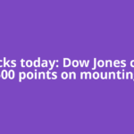 US stocks today: Dow Jones crashes 500 points on mounting