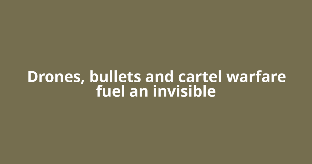 Drones, bullets and cartel warfare fuel an invisible