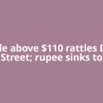 Crude above $110 rattles Dalal Street; rupee sinks to