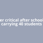 Driver critical after school bus carrying 40 students