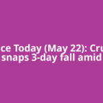 Oil Price Today (May 22): Crude oil snaps 3-day fall amid