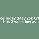 Oil Price Today (May 25): Crude oil hits 2-week low as