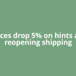 Oil prices drop 5% on hints at Iran reopening shipping