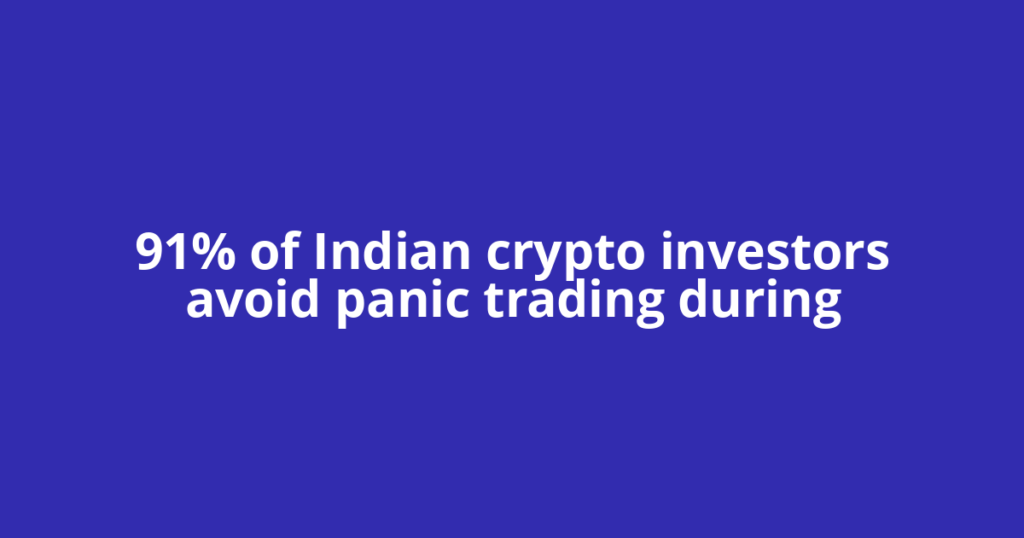 91% of Indian crypto investors avoid panic trading during