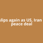 Oil slips again as US, Iran sign peace deal