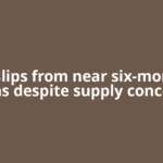 Oil slips from near six-months highs despite supply concerns