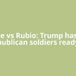 Vance vs Rubio: Trump has two Republican soldiers ready to