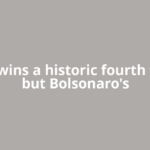 Lula wins a historic fourth term, but Bolsonaro's