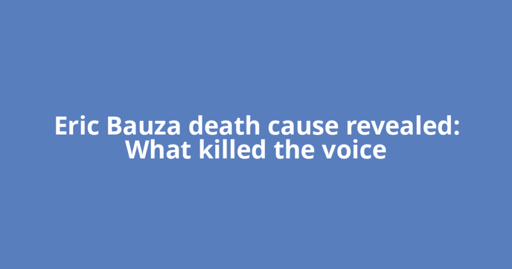 Eric Bauza death cause revealed: What killed the voice