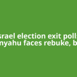 Israel election exit polls: Netanyahu faces rebuke, but no