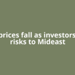 US oil prices fall as investors gauge risks to Mideast