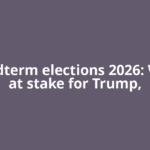 US midterm elections 2026: What's at stake for Trump,
