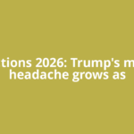 US Elections 2026: Trump's midterm headache grows as