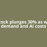 Intel stock plunges 30% as weak PC demand and AI costs