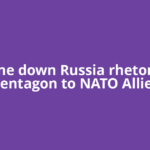 Tone down Russia rhetoric: Pentagon to NATO Allies