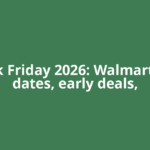 Black Friday 2026: Walmart sale dates, early deals,